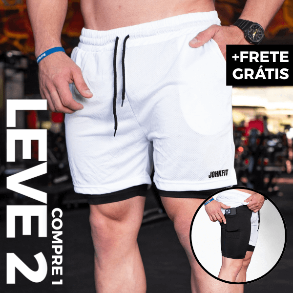 Kit Shorts de Compressão JohnFit™ - COMPRE 1 LEVE 2