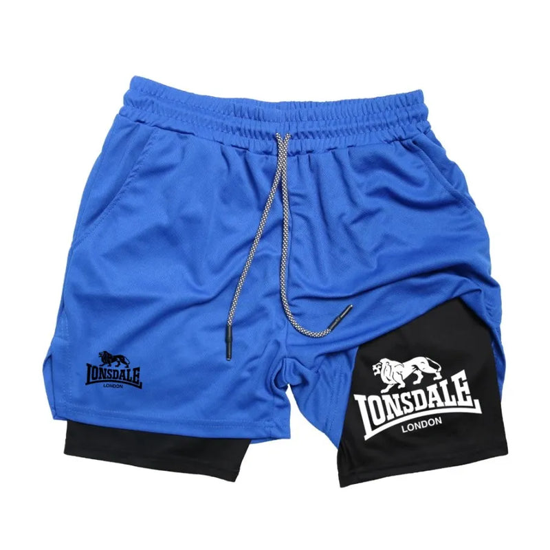 Shorts de compressão esportivo com camada dupla - Lonsdale